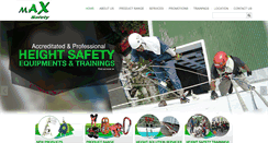 Desktop Screenshot of maxsafety.com.my