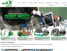 Tablet Screenshot of maxsafety.com.my